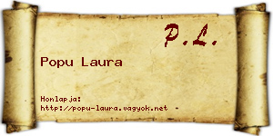 Popu Laura névjegykártya